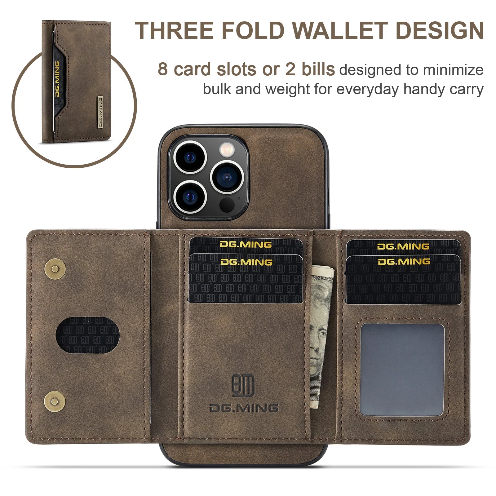 2 in 1 Detachable Wallet Leather iPhone Case - DealJustDeal