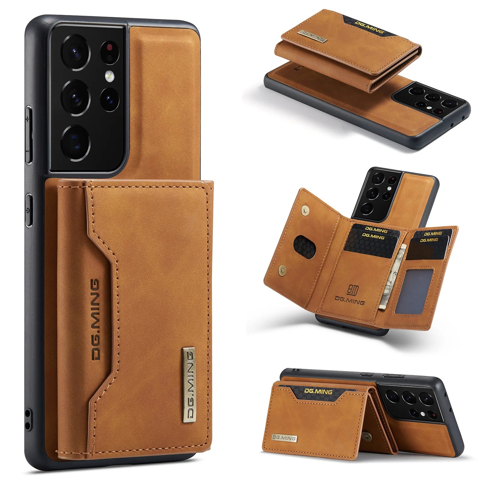 Card Holder Wallet Leather Magnetic attraction galaxy Note and S Case - DealJustDeal