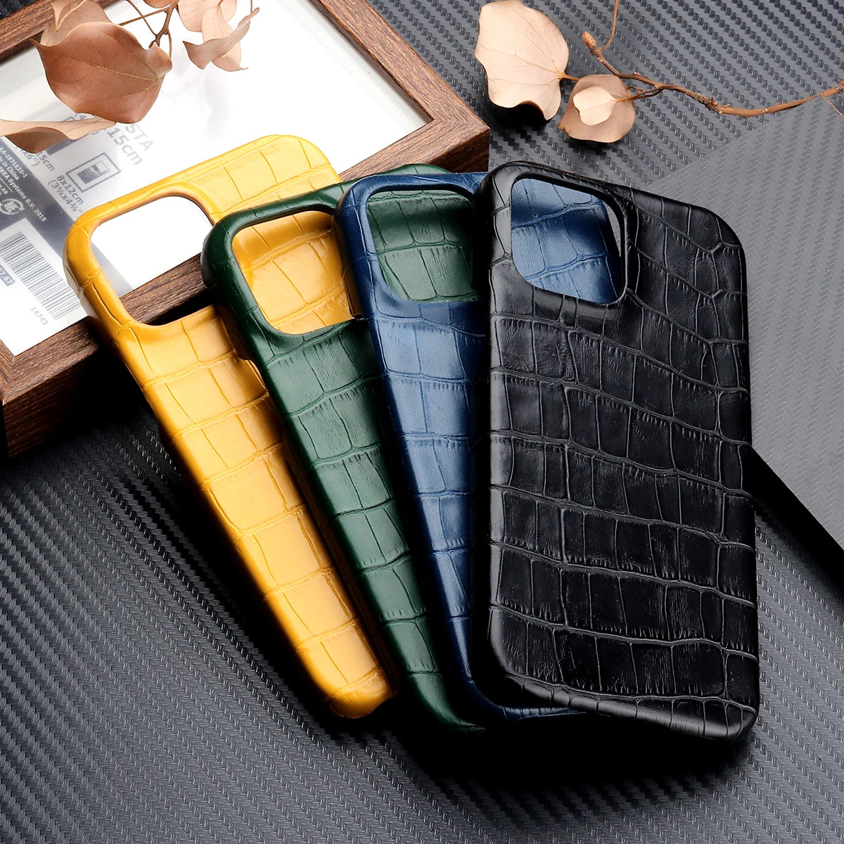 Crocodile Grain Leather iPhone Case - DealJustDeal