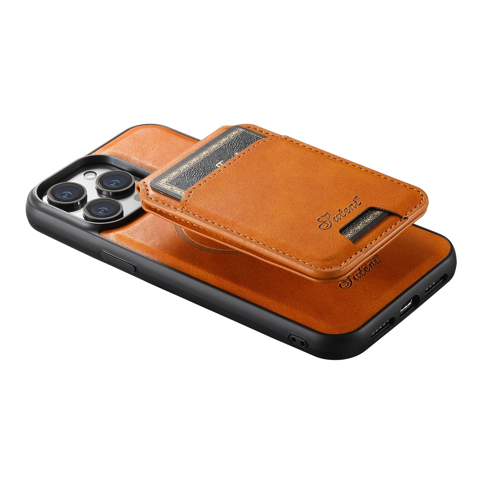 2 In 1 Function Card Bag Magnetic iPhone Case - DealJustDeal