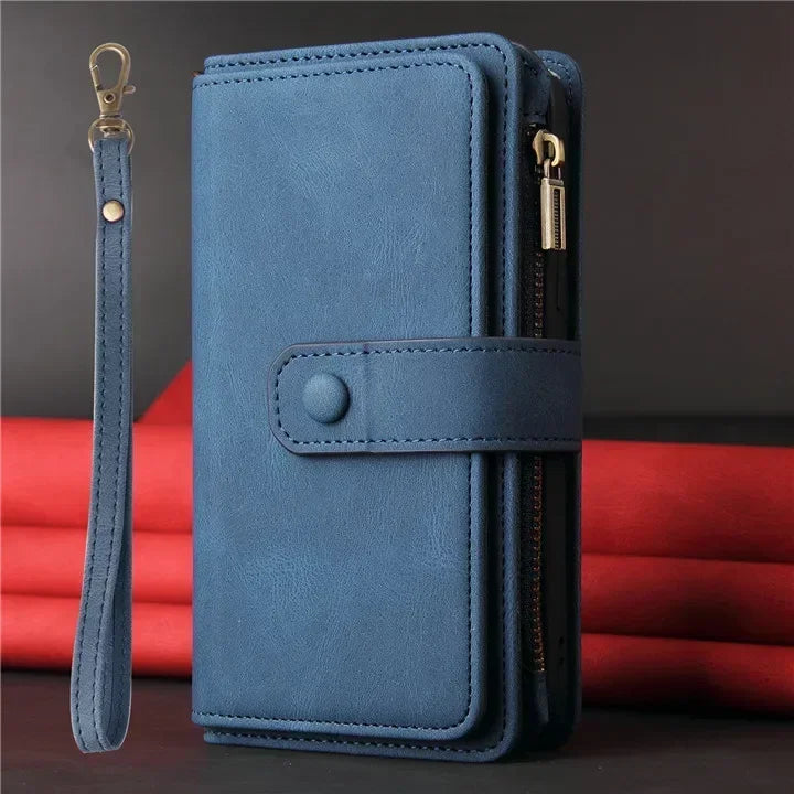 Card Slot Flip Leather Zipper Wallet Google Case - DealJustDeal