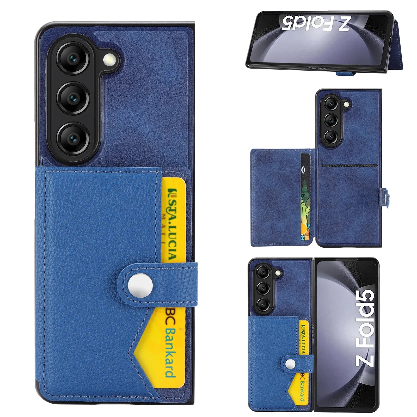 Cards Slot Wallet Leather Galaxy Z Fold Case - DealJustDeal