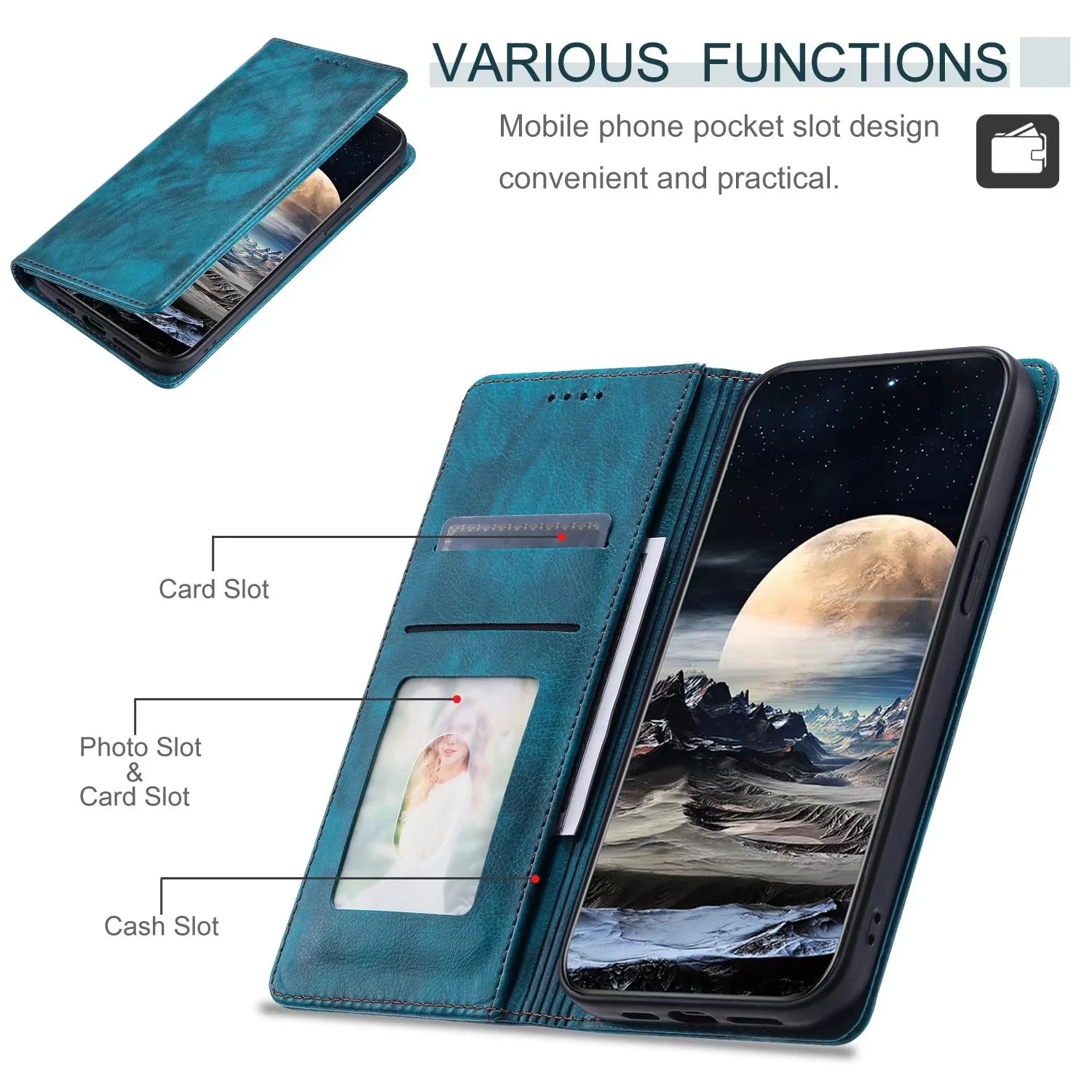 Magnetic Flip Wallet Flip Leather Galaxy Note and S Case - DealJustDeal