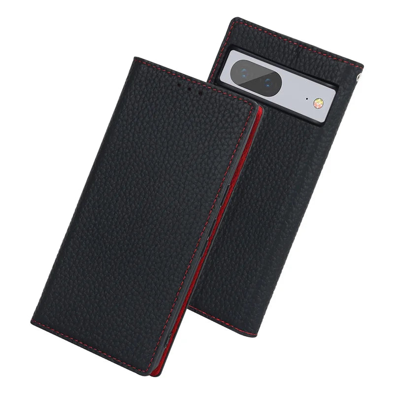 Magnet Wallet Genuine Leather Flip Google Case - DealJustDeal