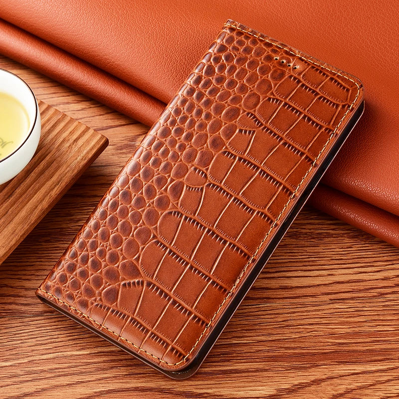 Crocodile Style Cowhide Genuine Leather Galaxy S Case - DealJustDeal