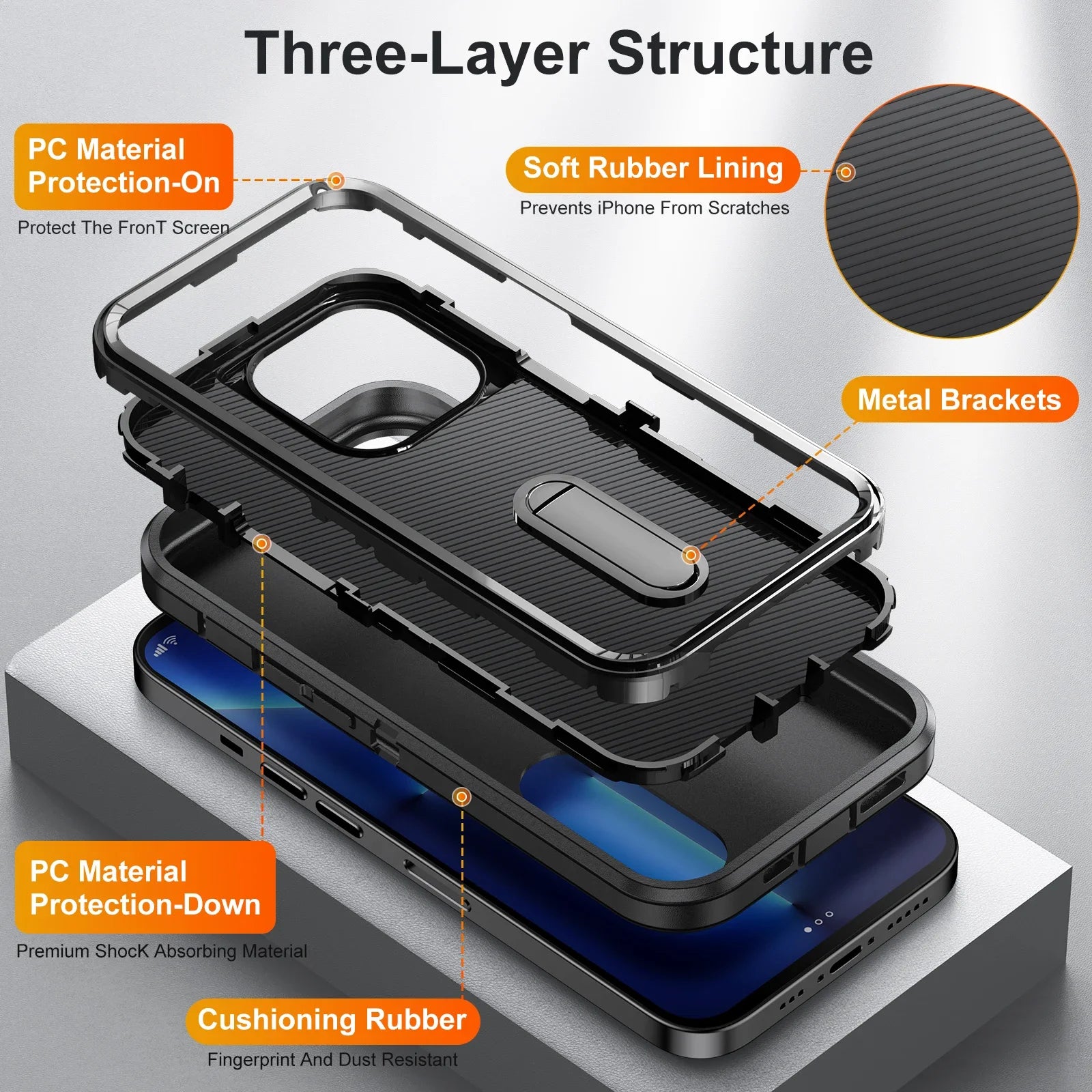 Plastic TPU Armor Shockproof Defend iPhone Case - DealJustDeal