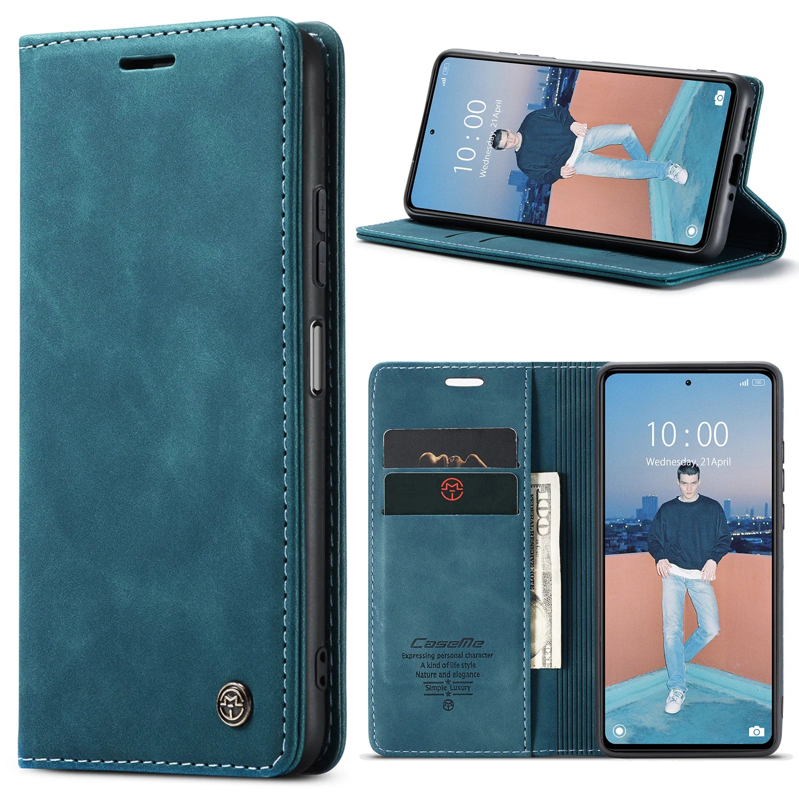 Magnetic Flip Wallet Leather Galaxy A and M Case - DealJustDeal