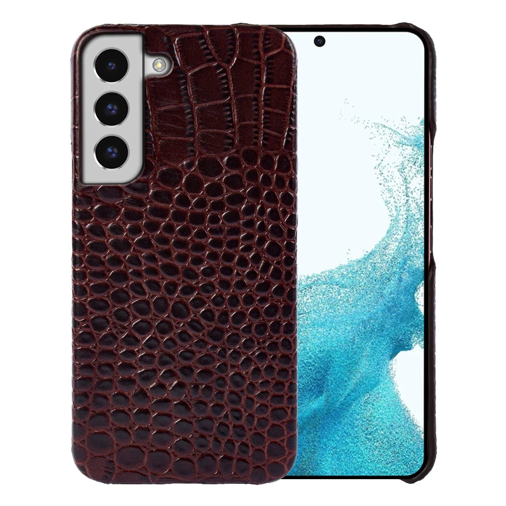 Crocodile Pattern Genuine Leather Galaxy Case - DealJustDeal