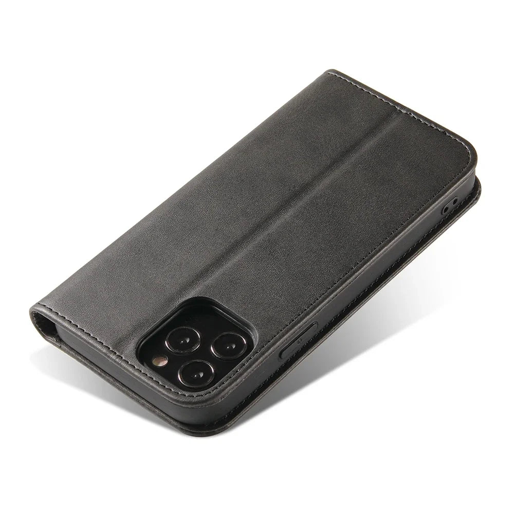 Magnetic Leather Flip iPhone Case - DealJustDeal