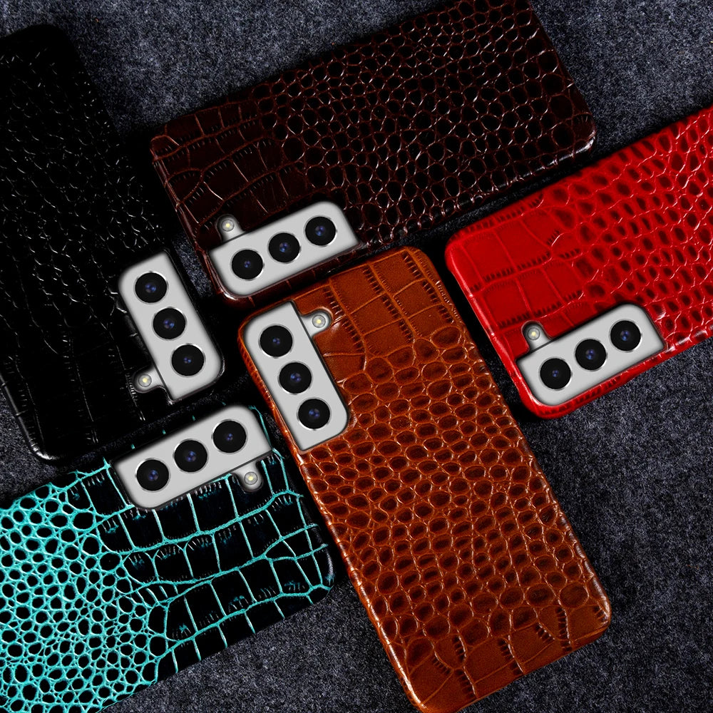 Crocodile Pattern Genuine Leather Galaxy Case - DealJustDeal