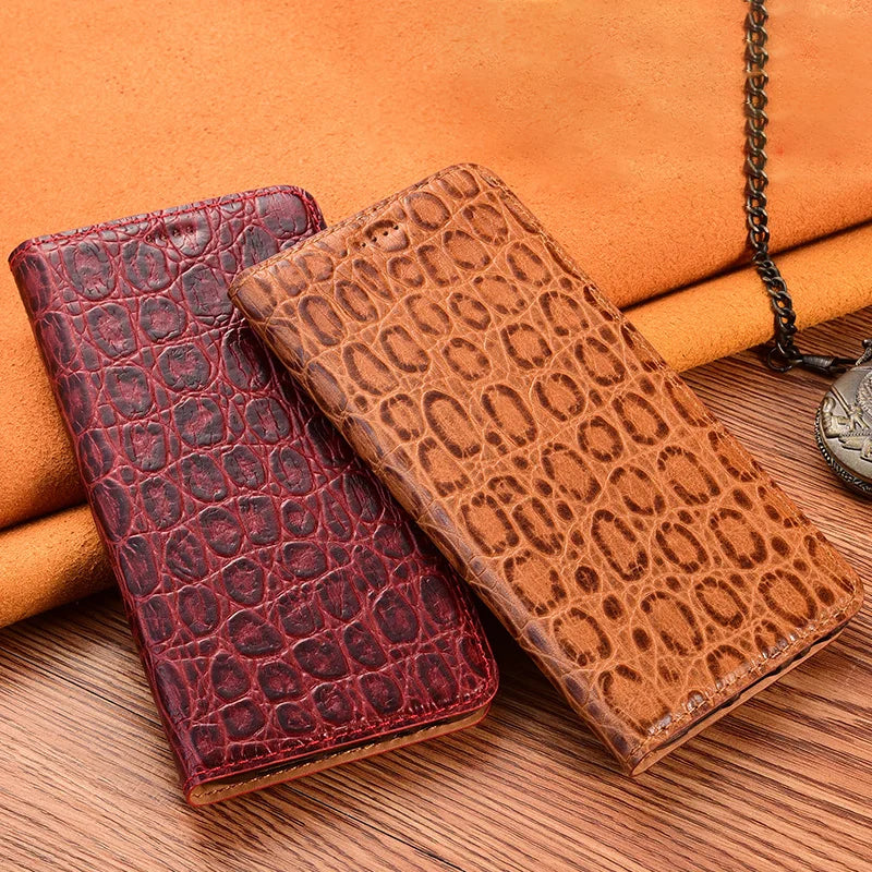 Flip Cowhide Genuine Leather Galaxy A Case - DealJustDeal