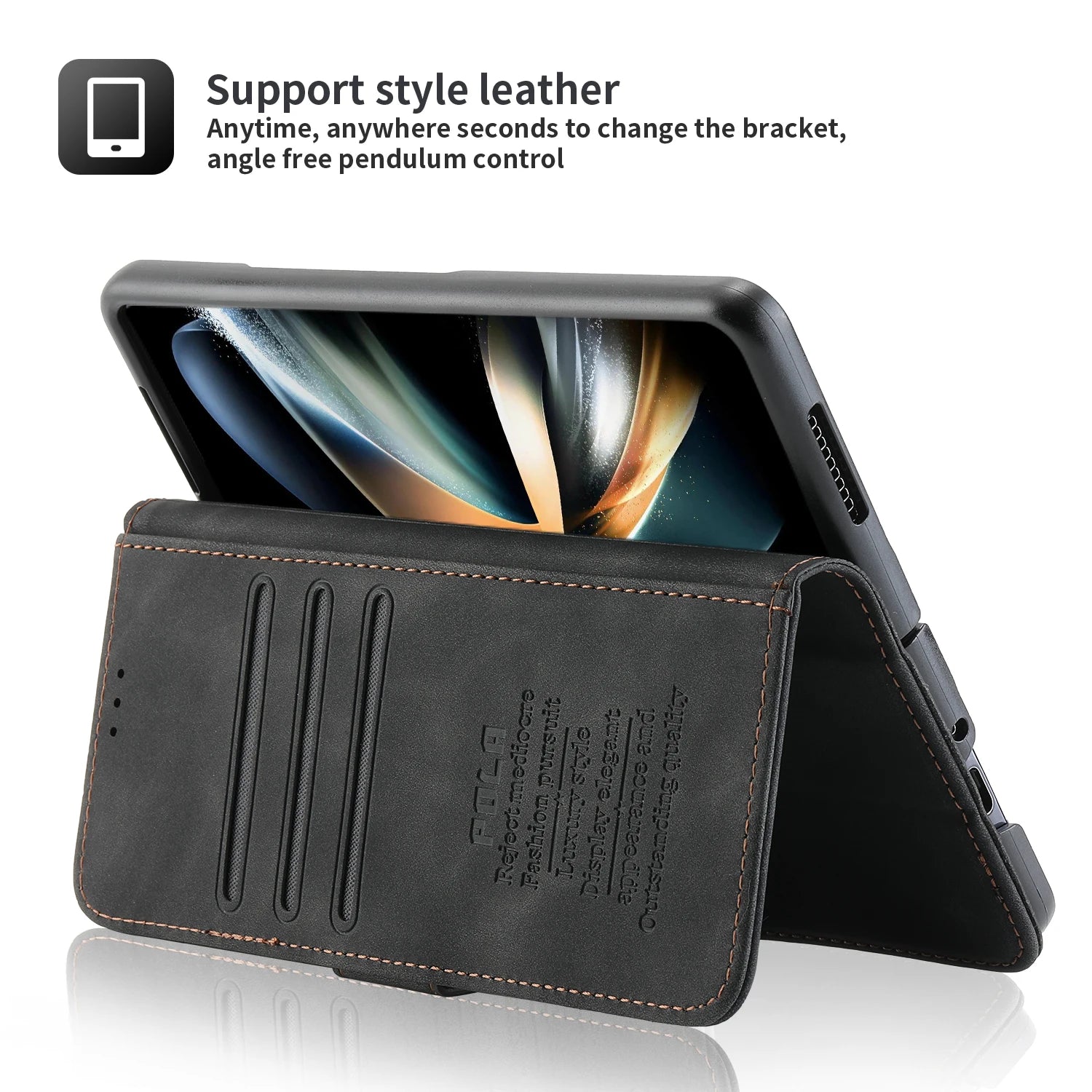 Magnetic Flip Wallet Card Slot Galaxy Z Fold Case - DealJustDeal