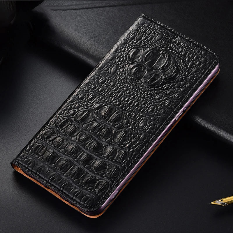 Crocodile Back Veins Genuine Leather Galaxy S Case - DealJustDeal