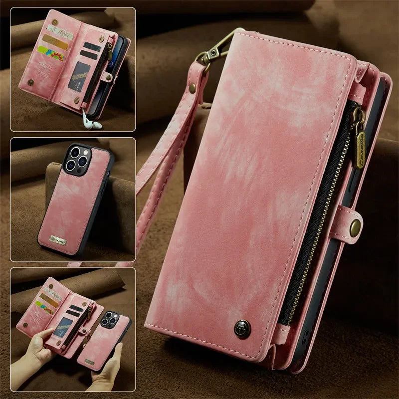 Flip Wallet Leather iPhone Case - DealJustDeal