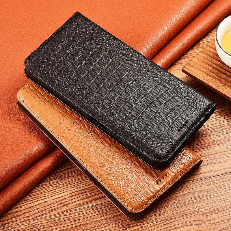 Magnetic Flip Wallet  Vintage Genuine Leather Galaxy S Case - DealJustDeal