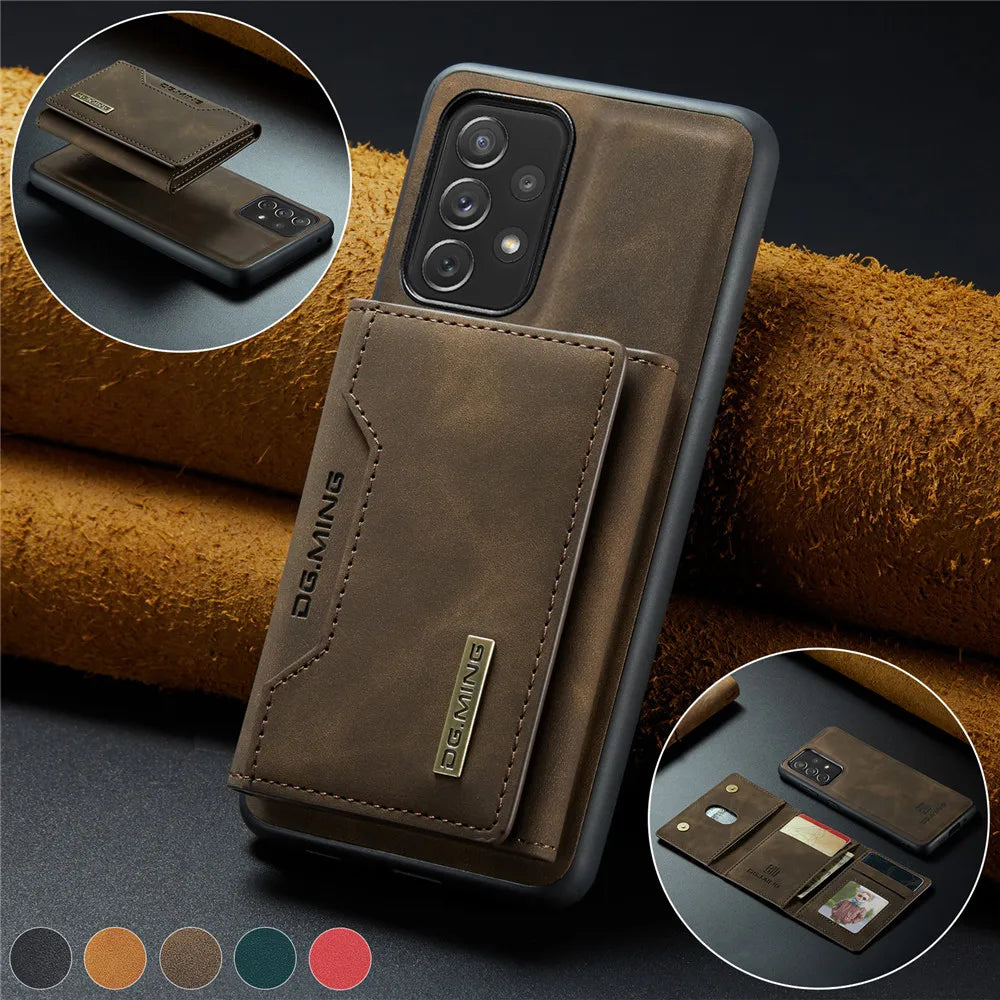 2 in 1 Detachable Magnetic Leather Galaxy A Case - DealJustDeal