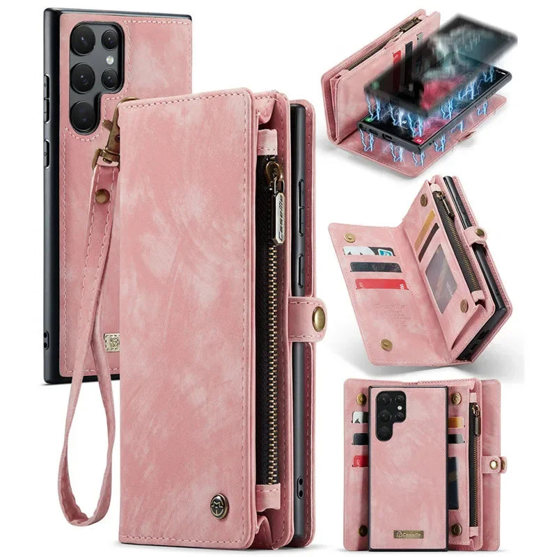 Lanyard Flip Leather Wallet Card Galaxy A, Note and S Case - DealJustDeal