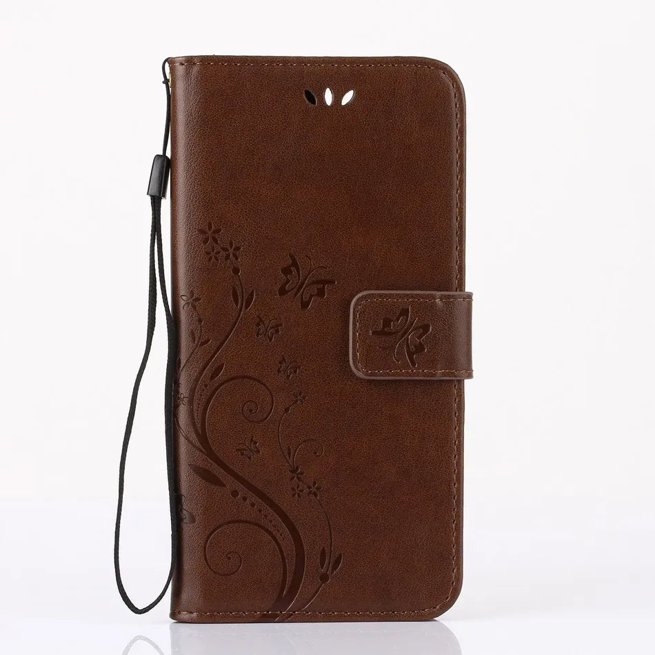 Stand Leather Flip Wallet iPhone Case - DealJustDeal