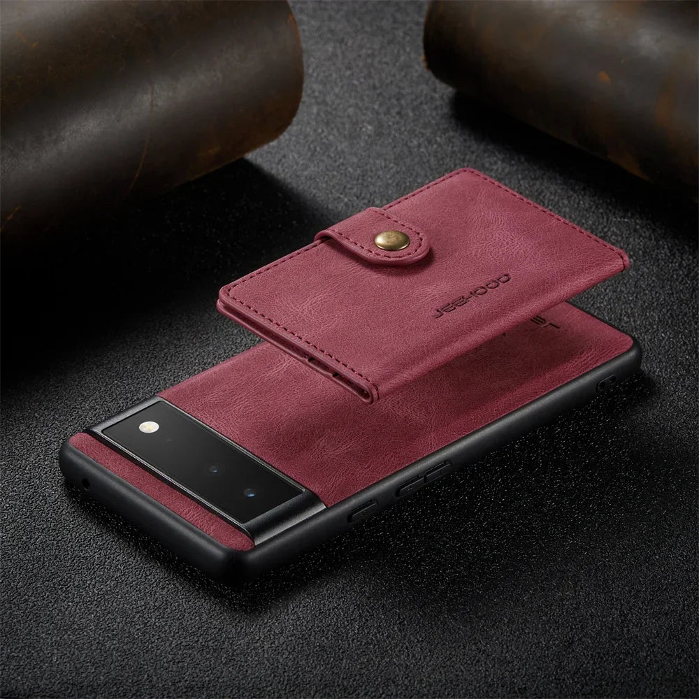 Detachable Leather Magnetic Sleeve Wallet Google Case - DealJustDeal