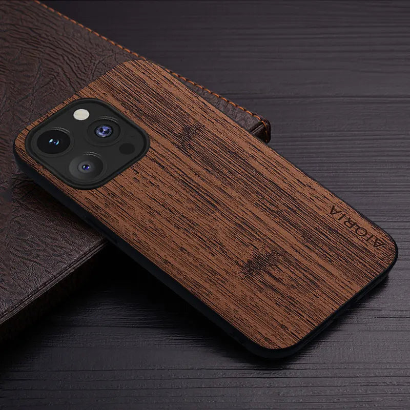 bamboo wood pattern Leather iPhone case - DealJustDeal