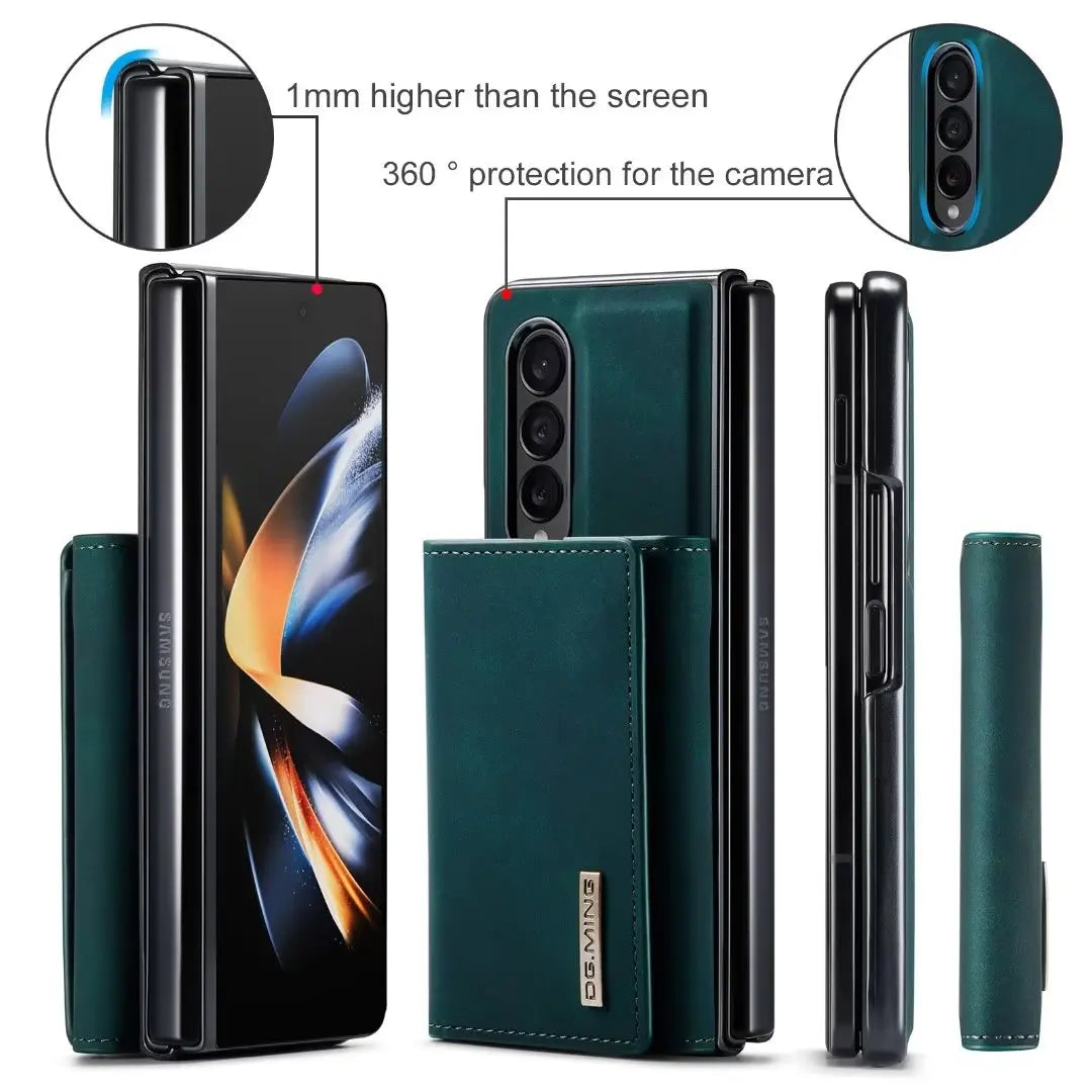 Magnetic Flip Detachable Card Holder Leather Galaxy Z Fold Case - DealJustDeal