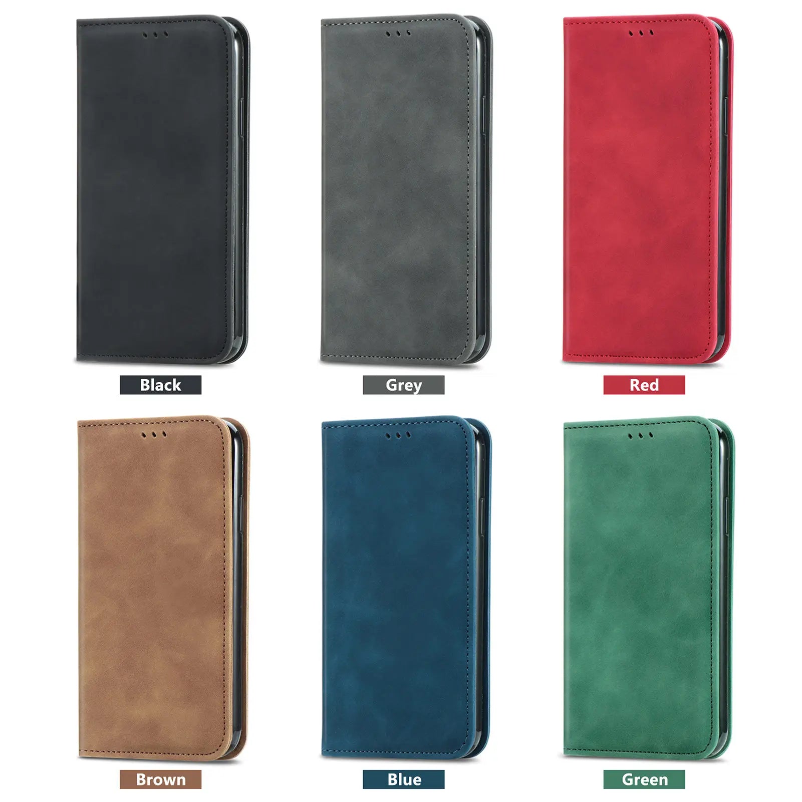 Business Flip Wallet Leather Galaxy A, M, Note and S Case - DealJustDeal