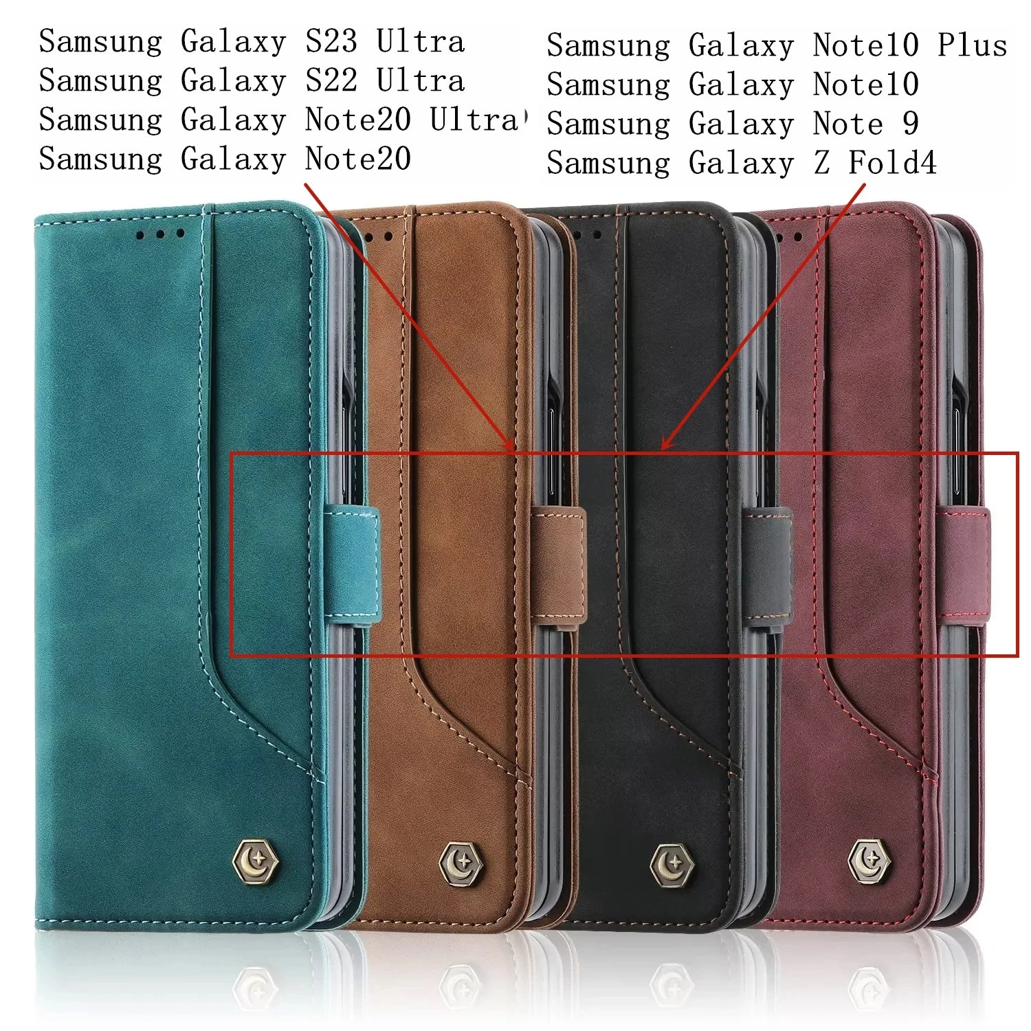 Anti-Scratch Flip Magnetic Wallet Leather Galaxy A Case - DealJustDeal