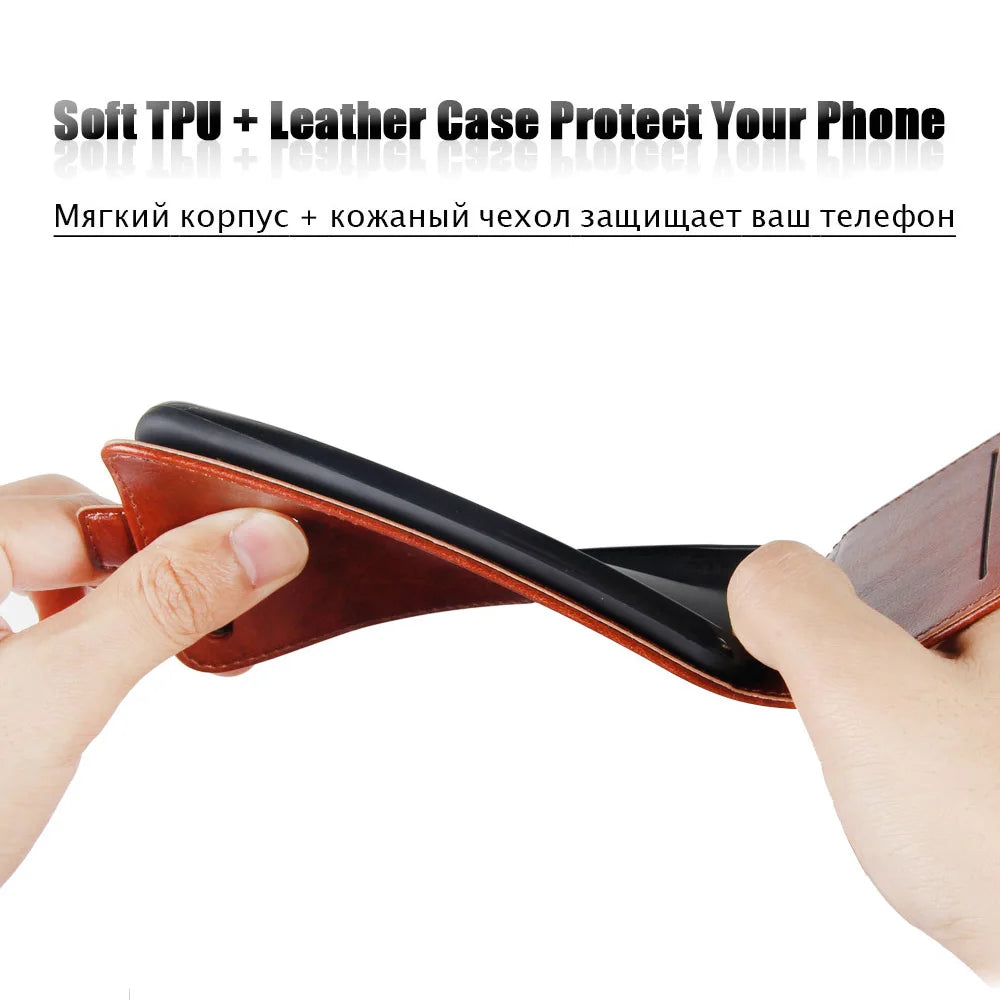 Luxury Leather Vertical Flip iPhone Case - DealJustDeal