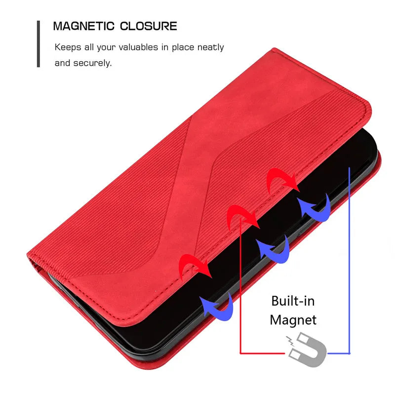 Flip Stand Wallet Magnetic Leather Book iPhone Case - DealJustDeal