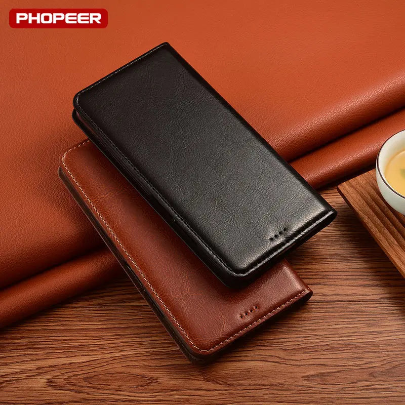 Retro Wallet Book Style Flip Genuine Leather Google Case - DealJustDeal