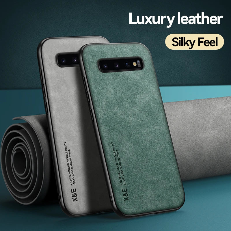 Leather Magnetic Car Holder Galaxy Note and S Case - DealJustDeal