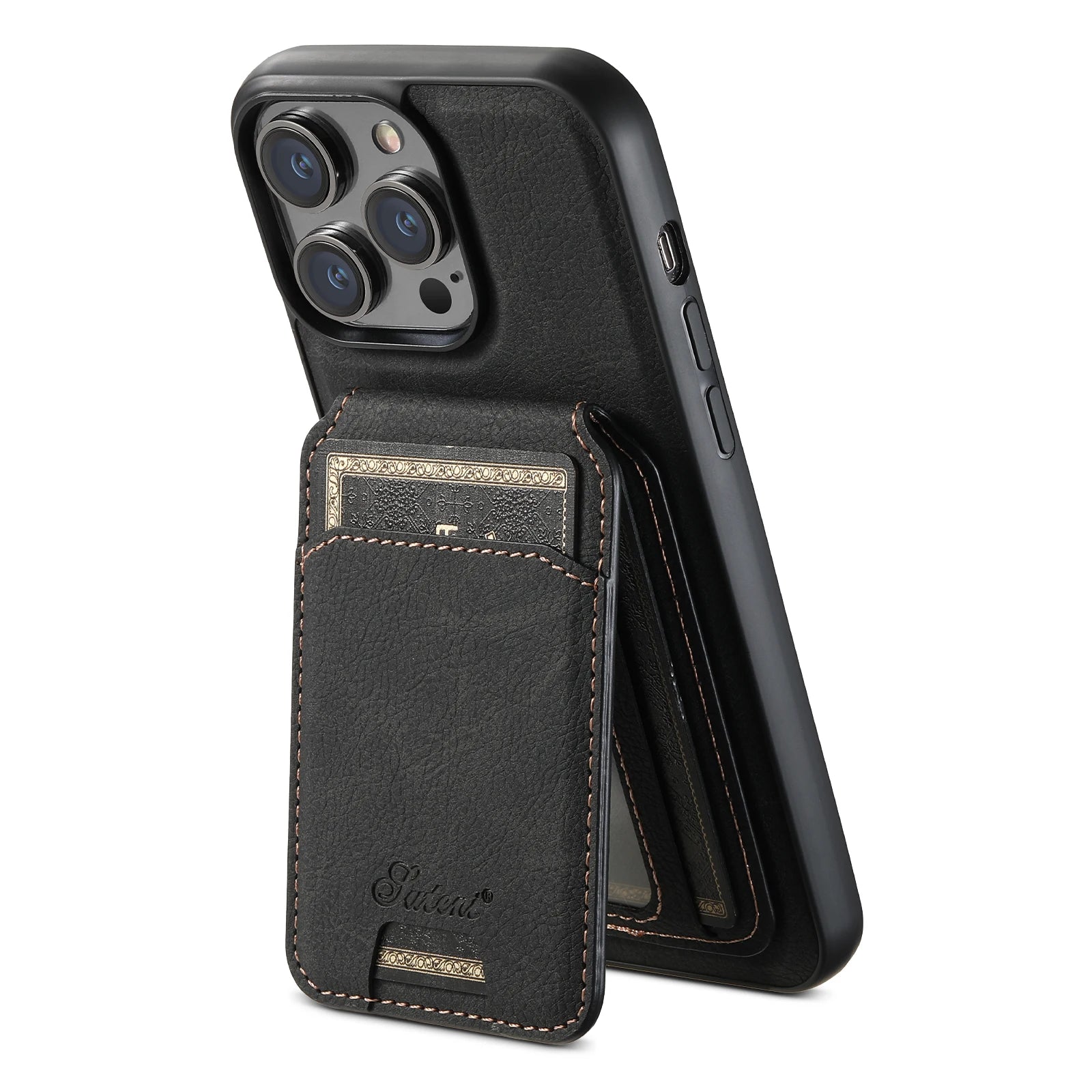 Magnetic MagSafe Card Holder 2 in 1 Leather  Galaxy S Case - DealJustDeal