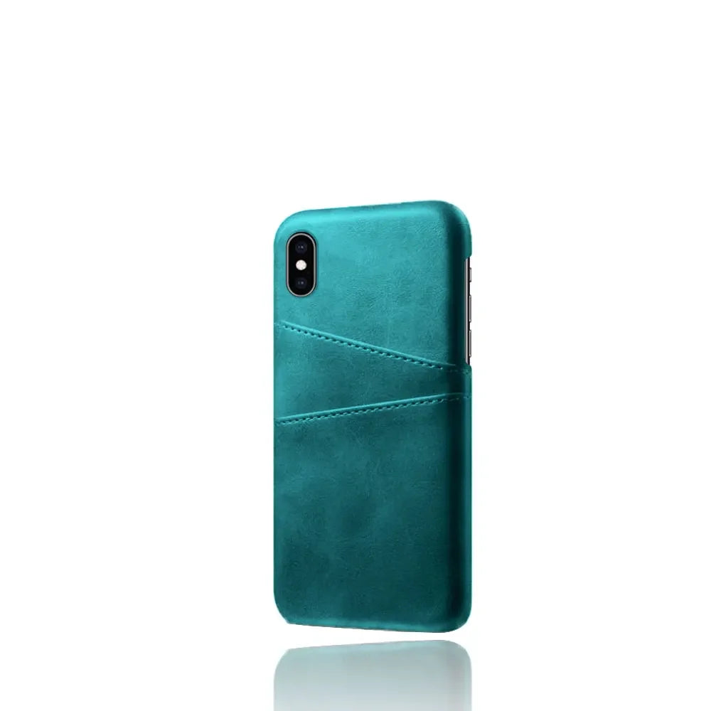 Card Holder Leather iPhone Case - DealJustDeal