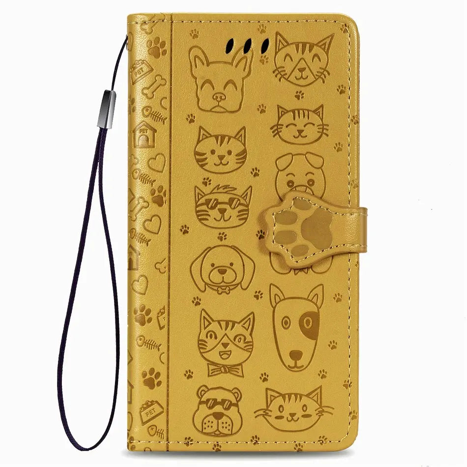 Lovely Cat Dog Kids Pet Footprint Holster iPhone Case - DealJustDeal