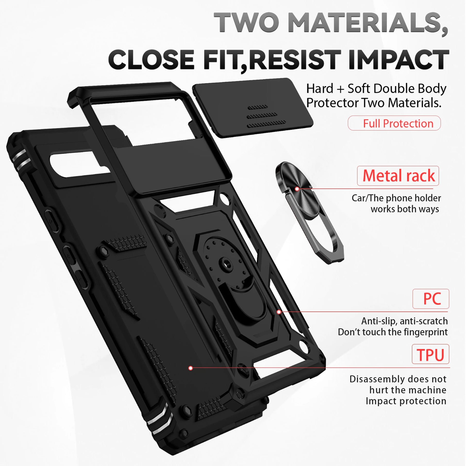 Military Slide Push Window Armor Shockproof Google Case - DealJustDeal