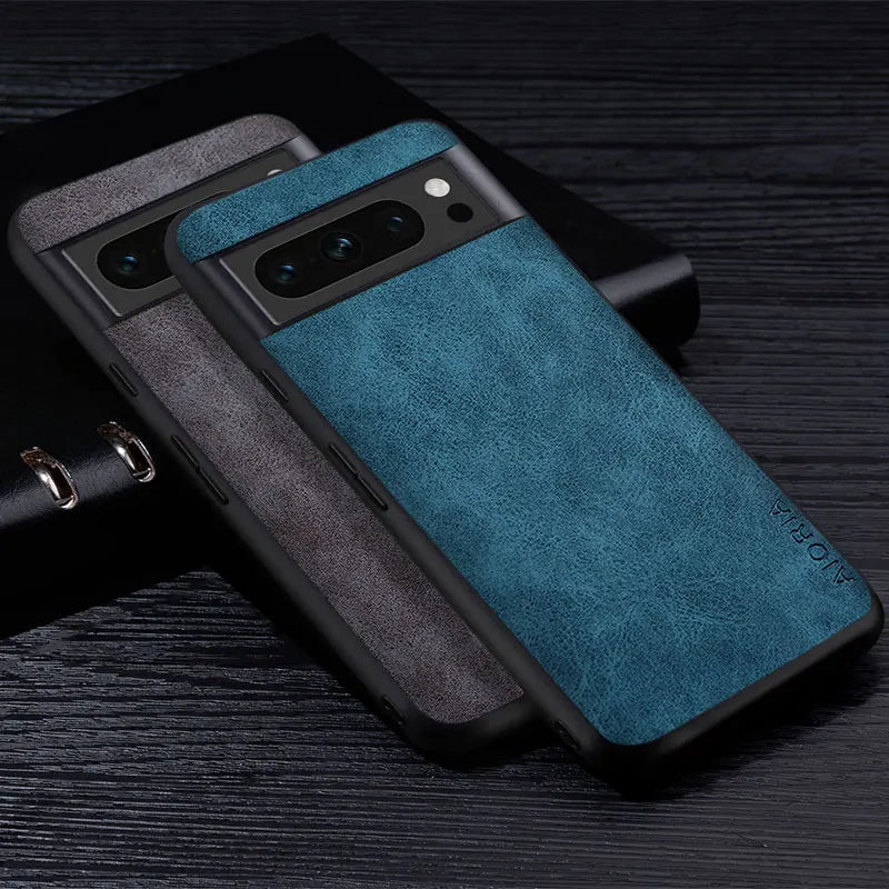 Scratch-Resistant Solid Color Premium PU Leather Google Case - DealJustDeal