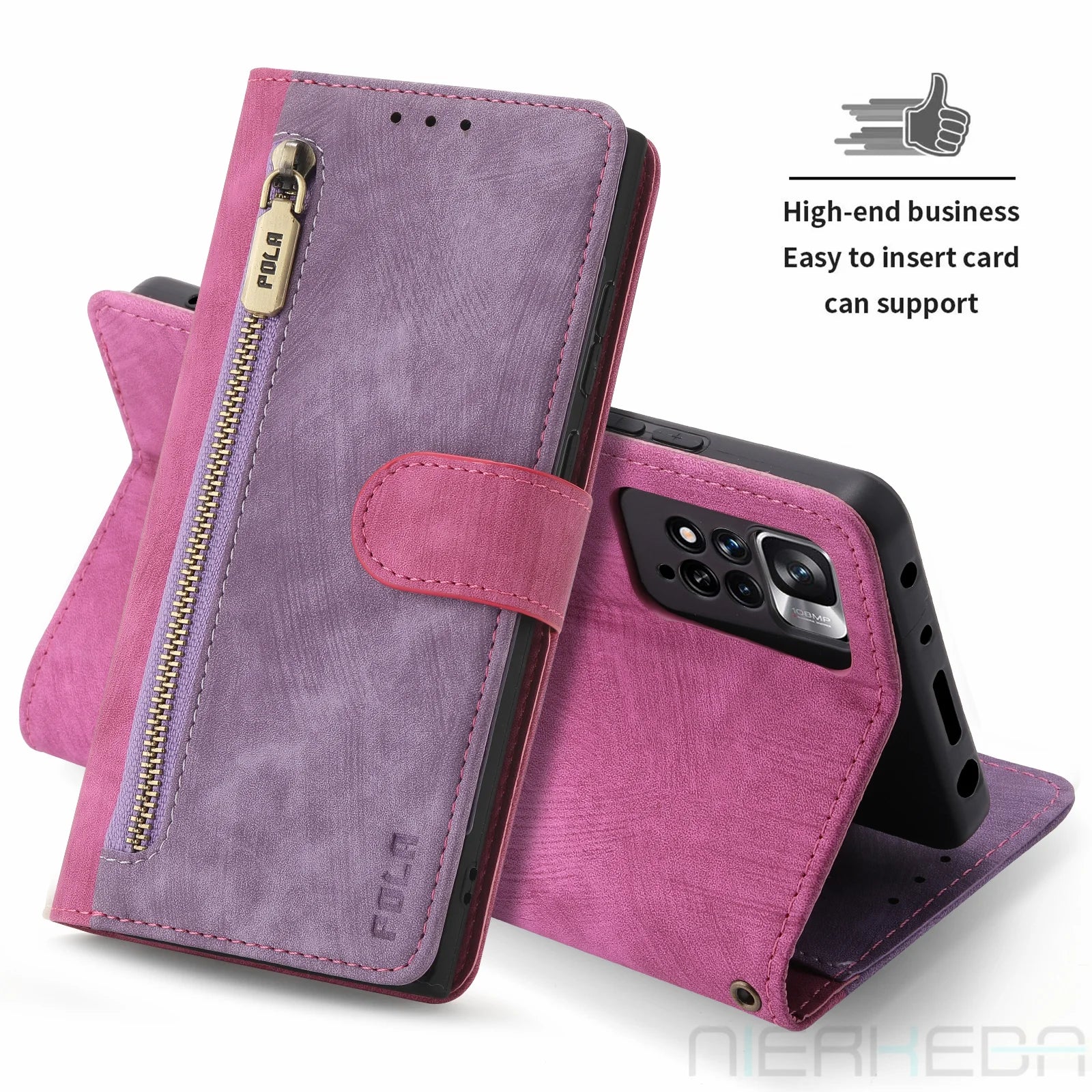 Anti-Theft Brush Wallet Google Case - DealJustDeal