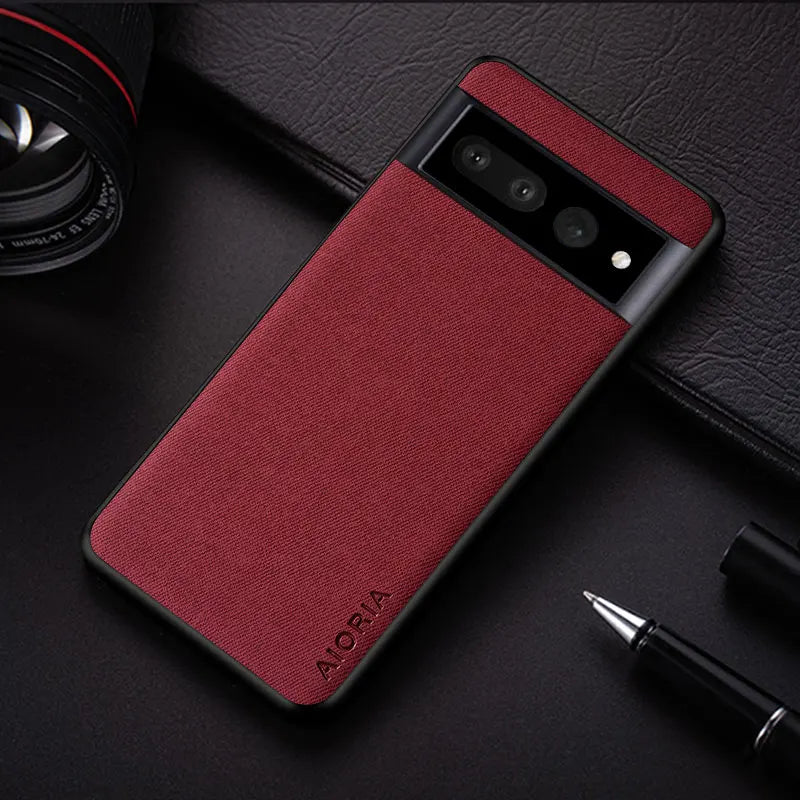 Textile Leather google Case - DealJustDeal