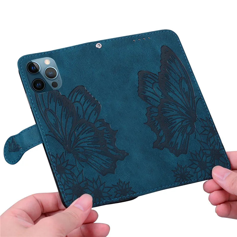 Butterfly Wallet Leather iPhone Case - DealJustDeal