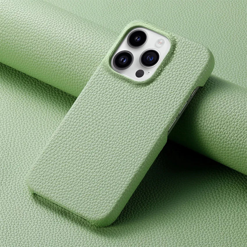 Slim Litchi Grain Leather iPhone Case - DealJustDeal