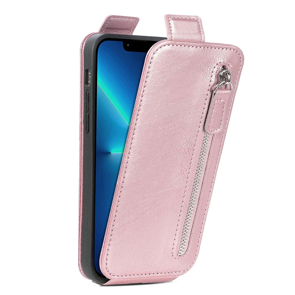 Wallet Card Holder Vertical Flip Google Case - DealJustDeal