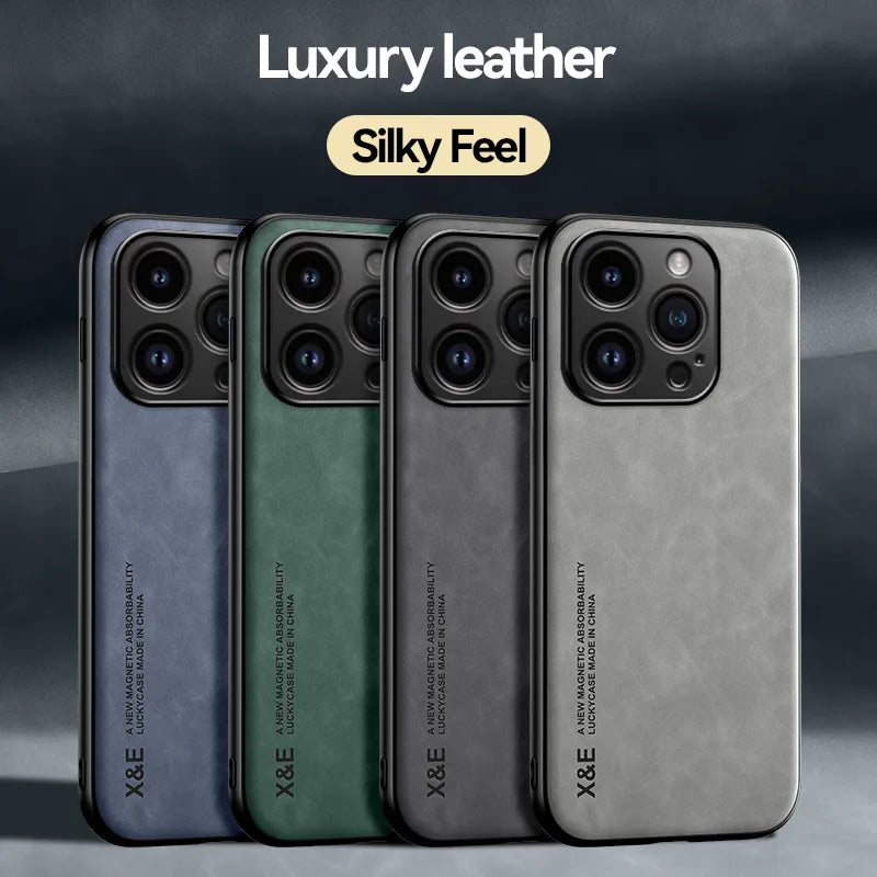 Silicone+PC Shockproof Leather iPhone Case - DealJustDeal