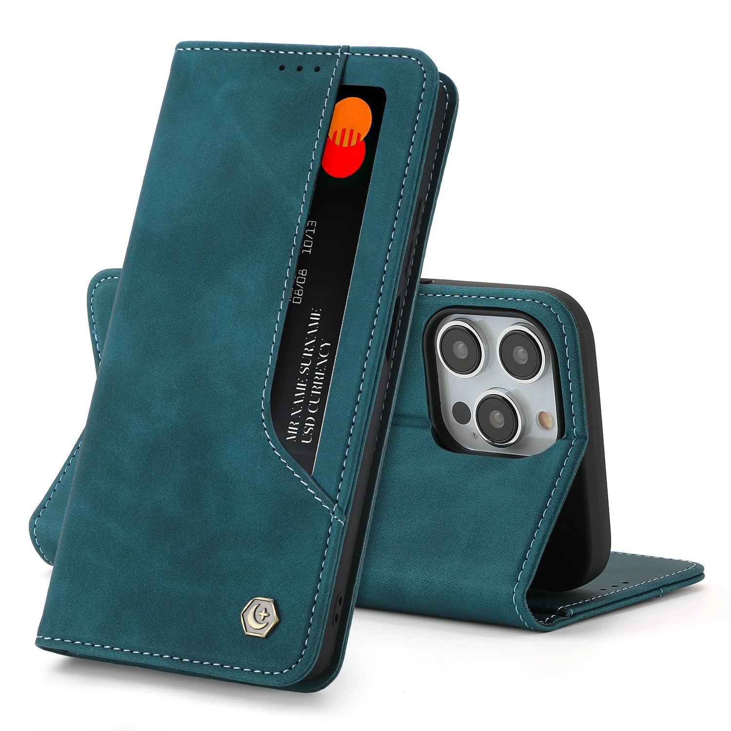 Magnetic Flip Wallet Card Slot Leather iPhone Case - DealJustDeal