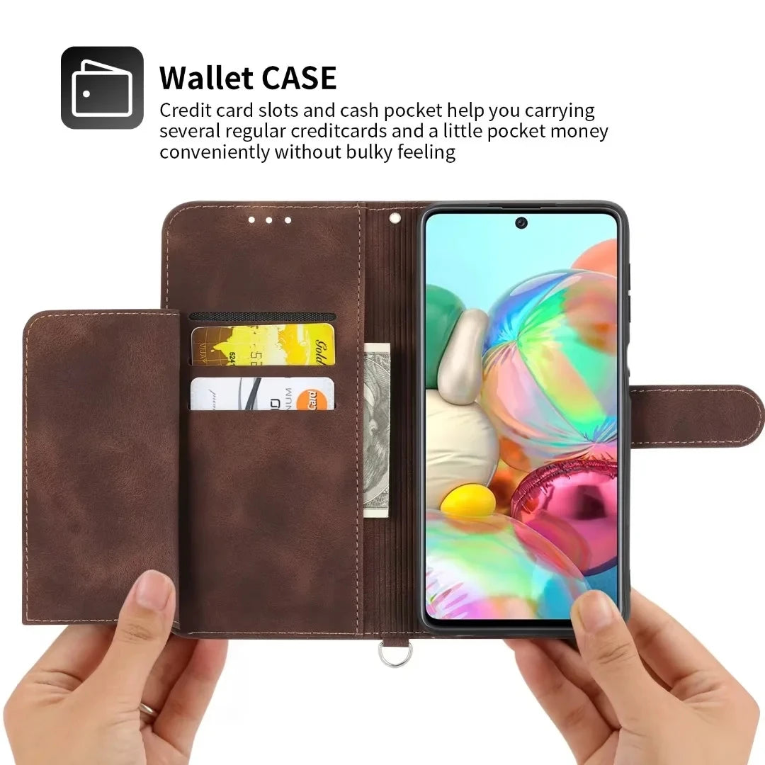 Flip Wallet Card Leather Galaxy A and M Case - DealJustDeal