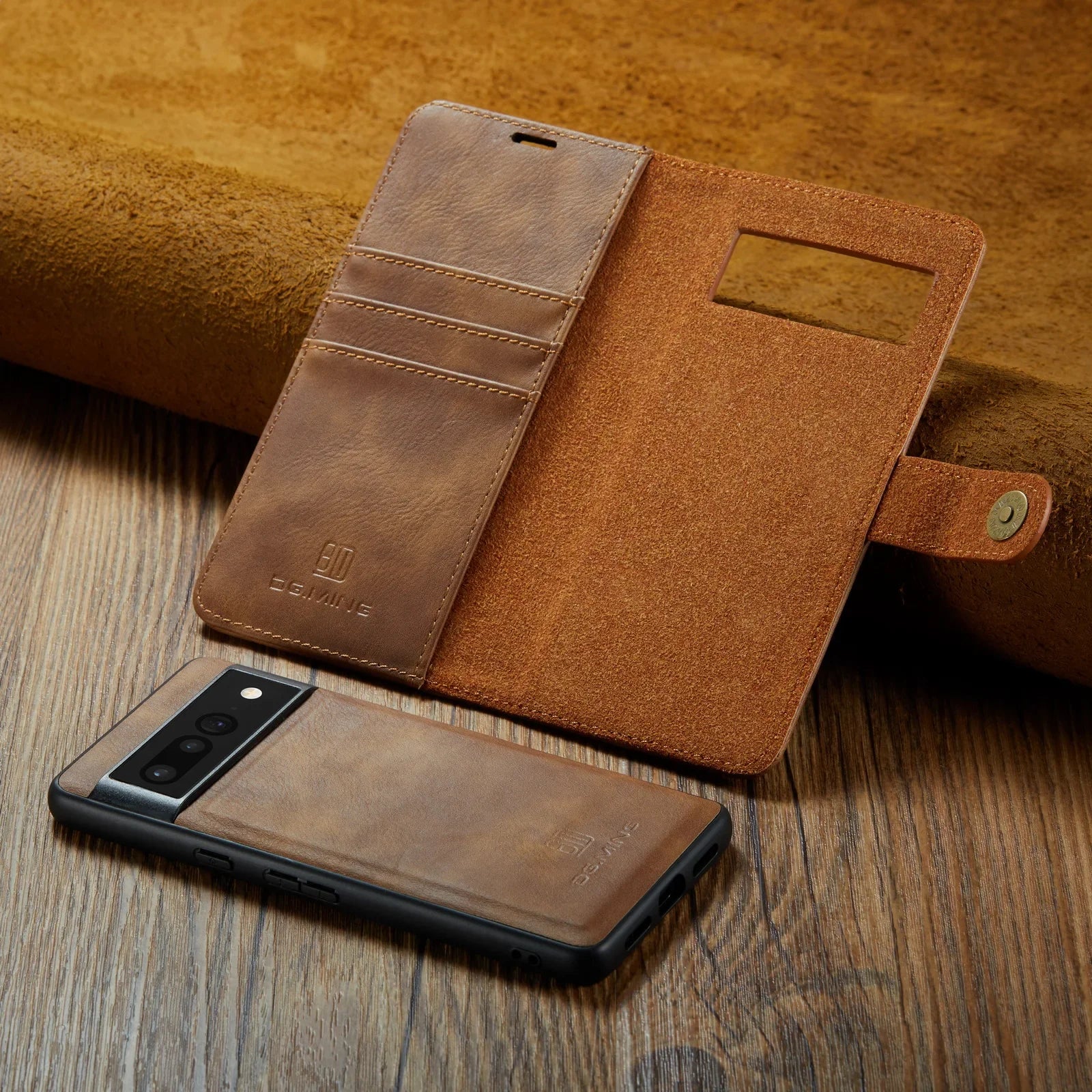 Retro Detachable Magnetic Leather Google Case - DealJustDeal