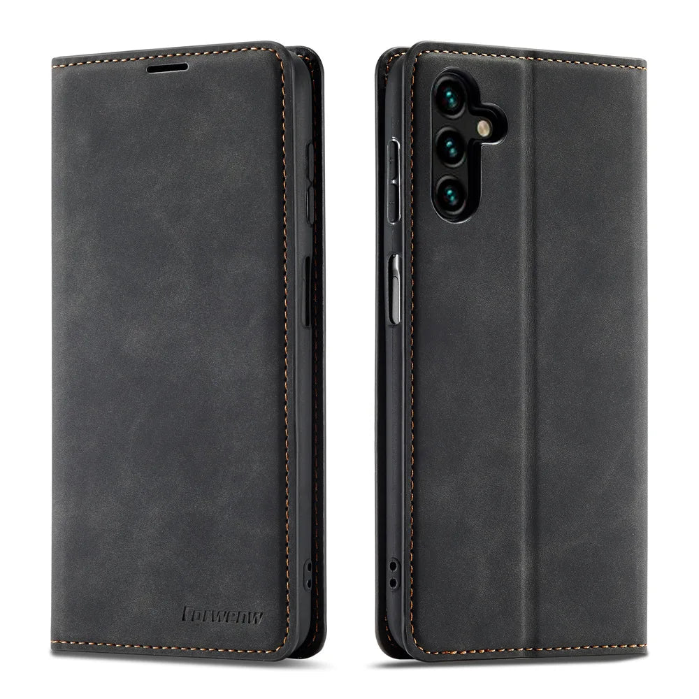 Flip Wallet Leather Galaxy A and M Case - DealJustDeal