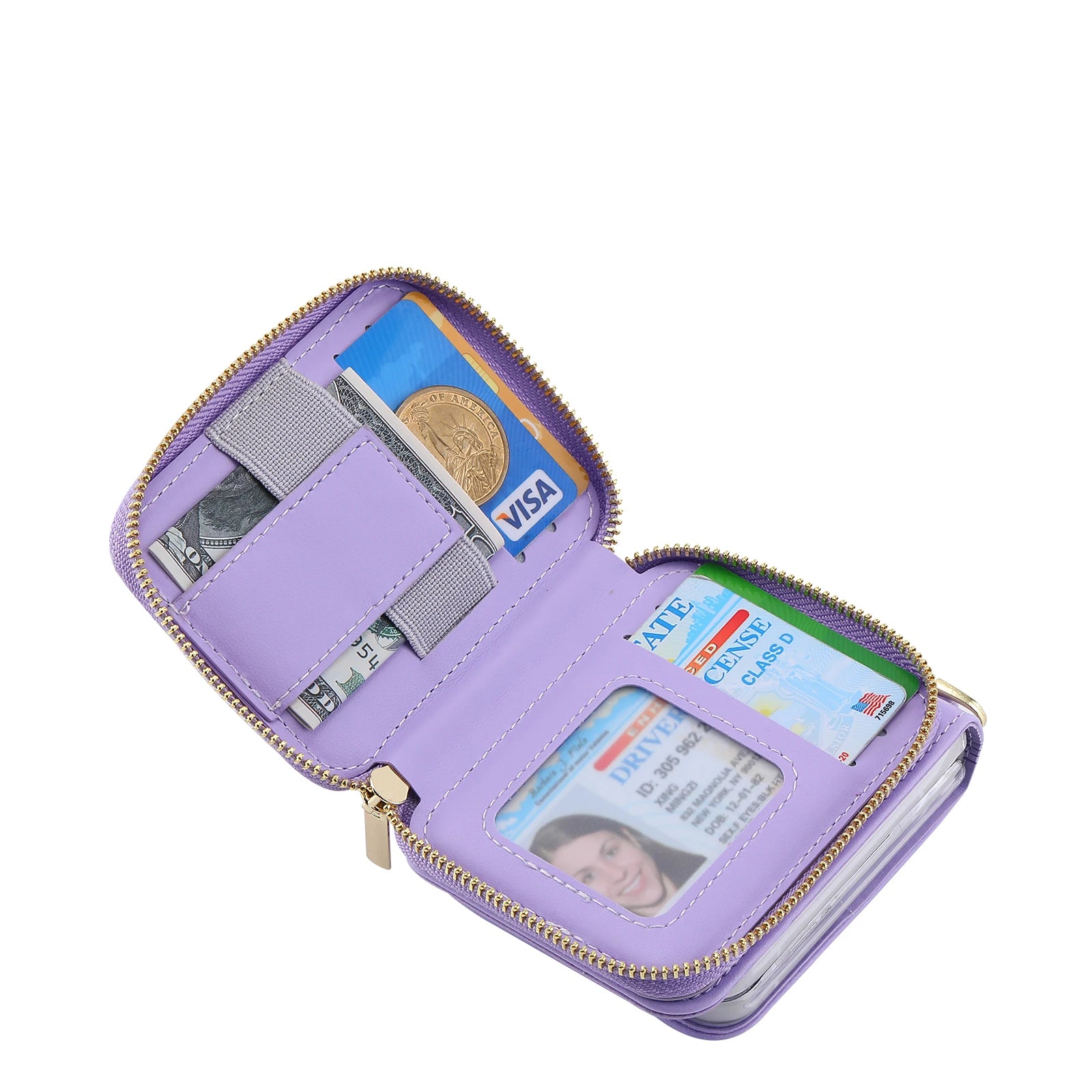 Zipper Purse Wallet Leather Galaxy Z Flip Case - DealJustDeal