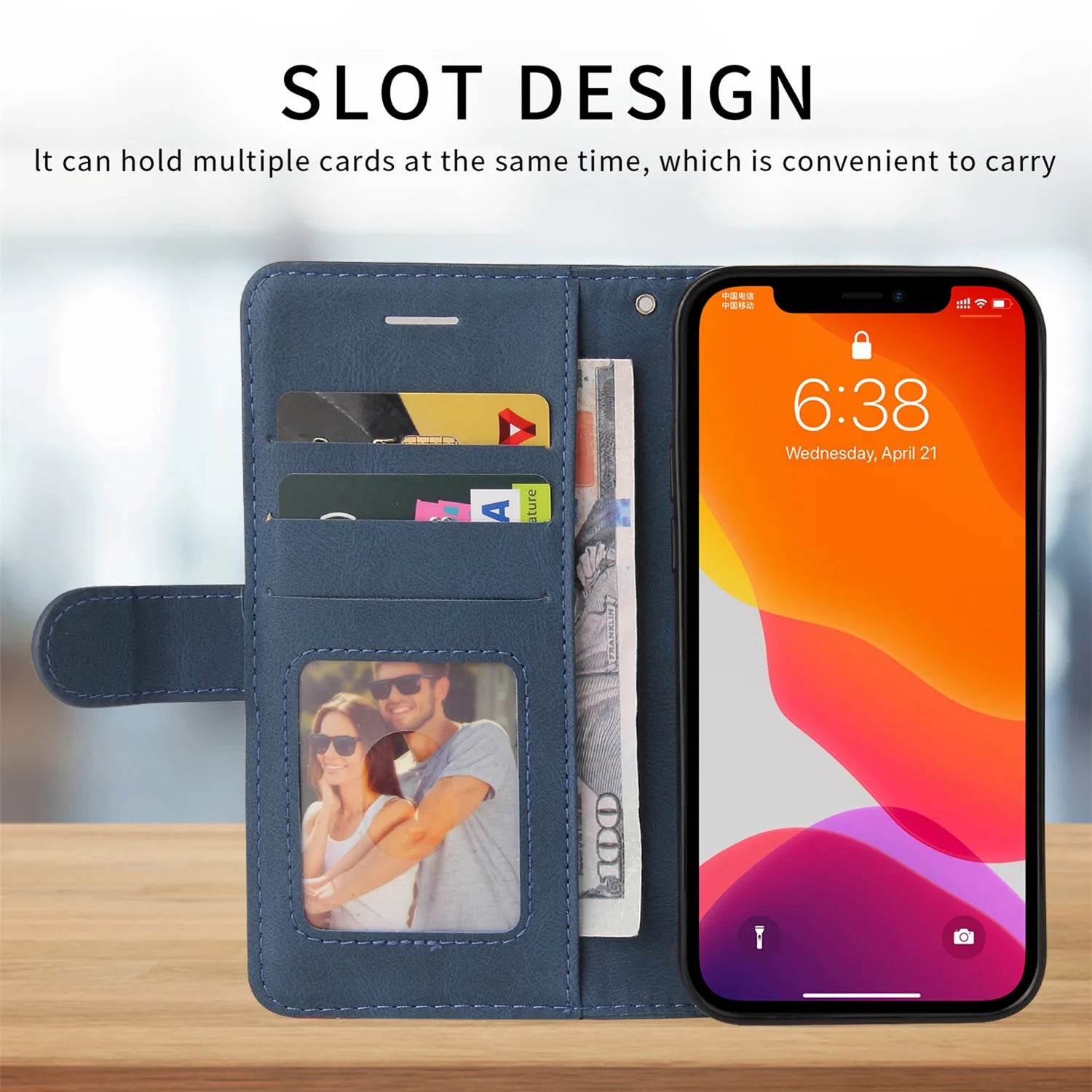 Magnetic Flip Stand Leather Wallet iPhone Case - DealJustDeal