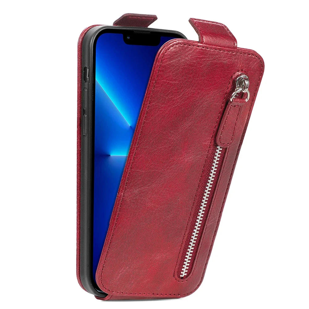 Wallet Card Holder Vertical Flip Google Case - DealJustDeal