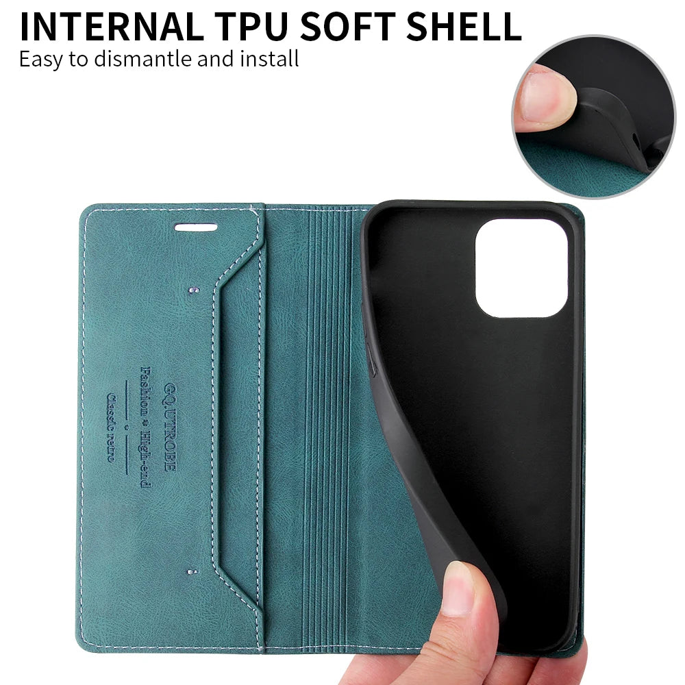 Wallet Card Leather Flip Galaxy A Case - DealJustDeal